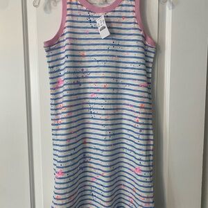 NEW Crewcuts Striped Splatter Pain Sleeveless Dress Size 12 NWT